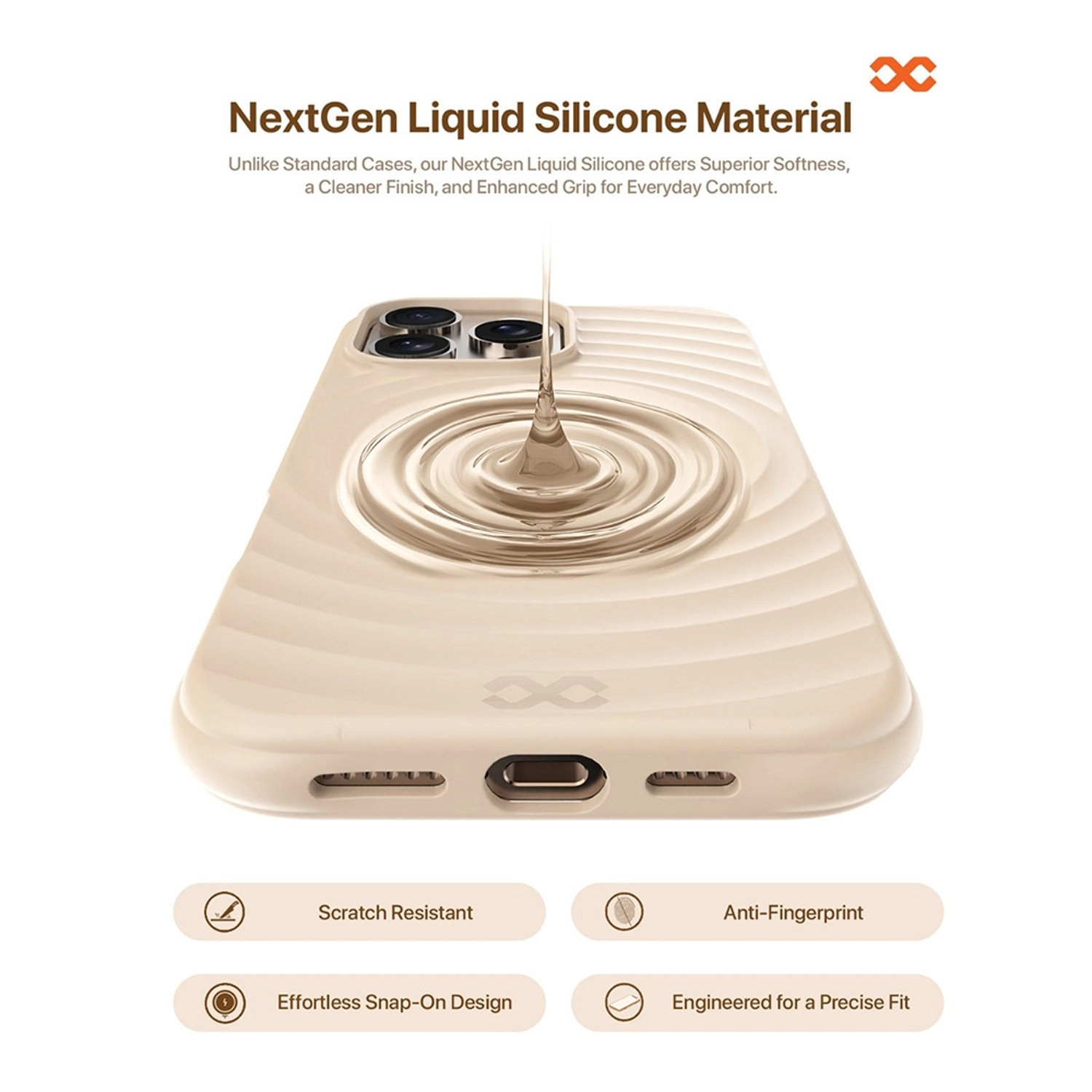 Quiver Ripple Silicone Case for iPhone 16 Pro