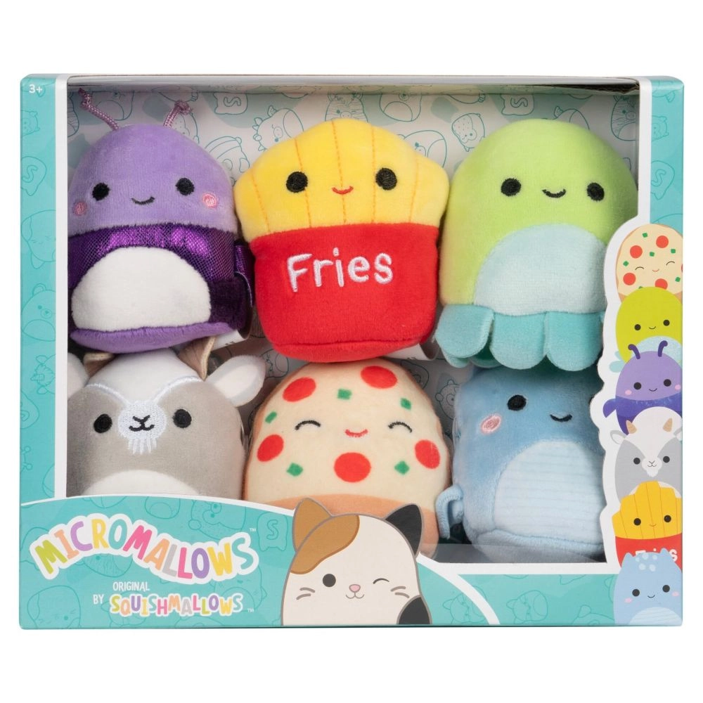 Squishmallows Micromallows Axel - 2.5Inch + Micromallows Pep + Micromallows Orphie + Micromallows Walker + Micromallows Lune + Micromallows Fries