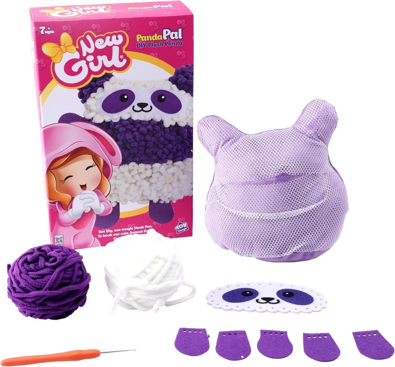 New Girl Plush Panda Pal - DIY 25.5 cm Purple