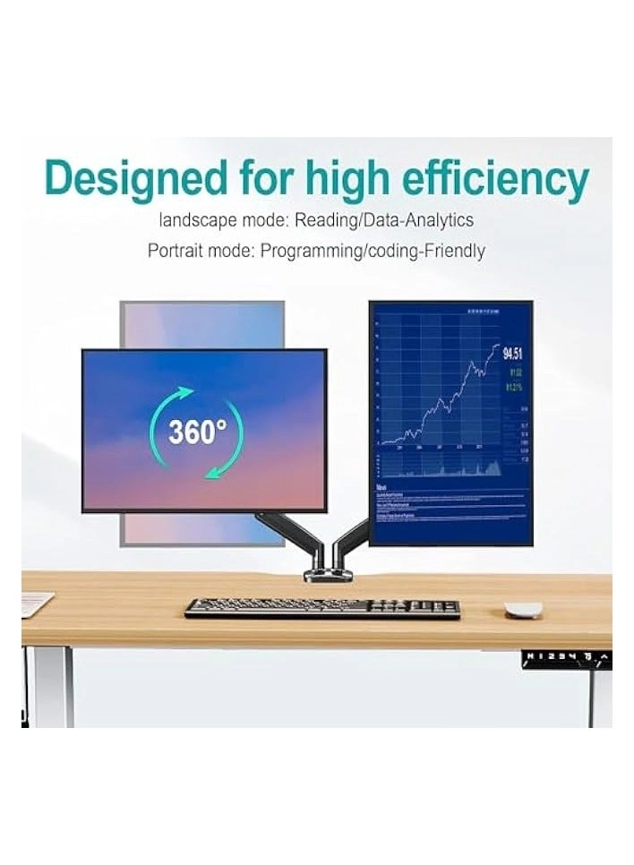 Dual LCD Monitor Desk Mount Stand - 2 27in