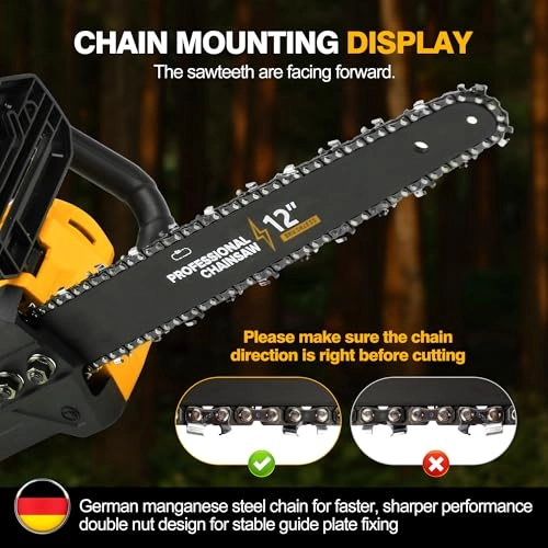 Brushless Electric Chainsaw - 1200 Watts