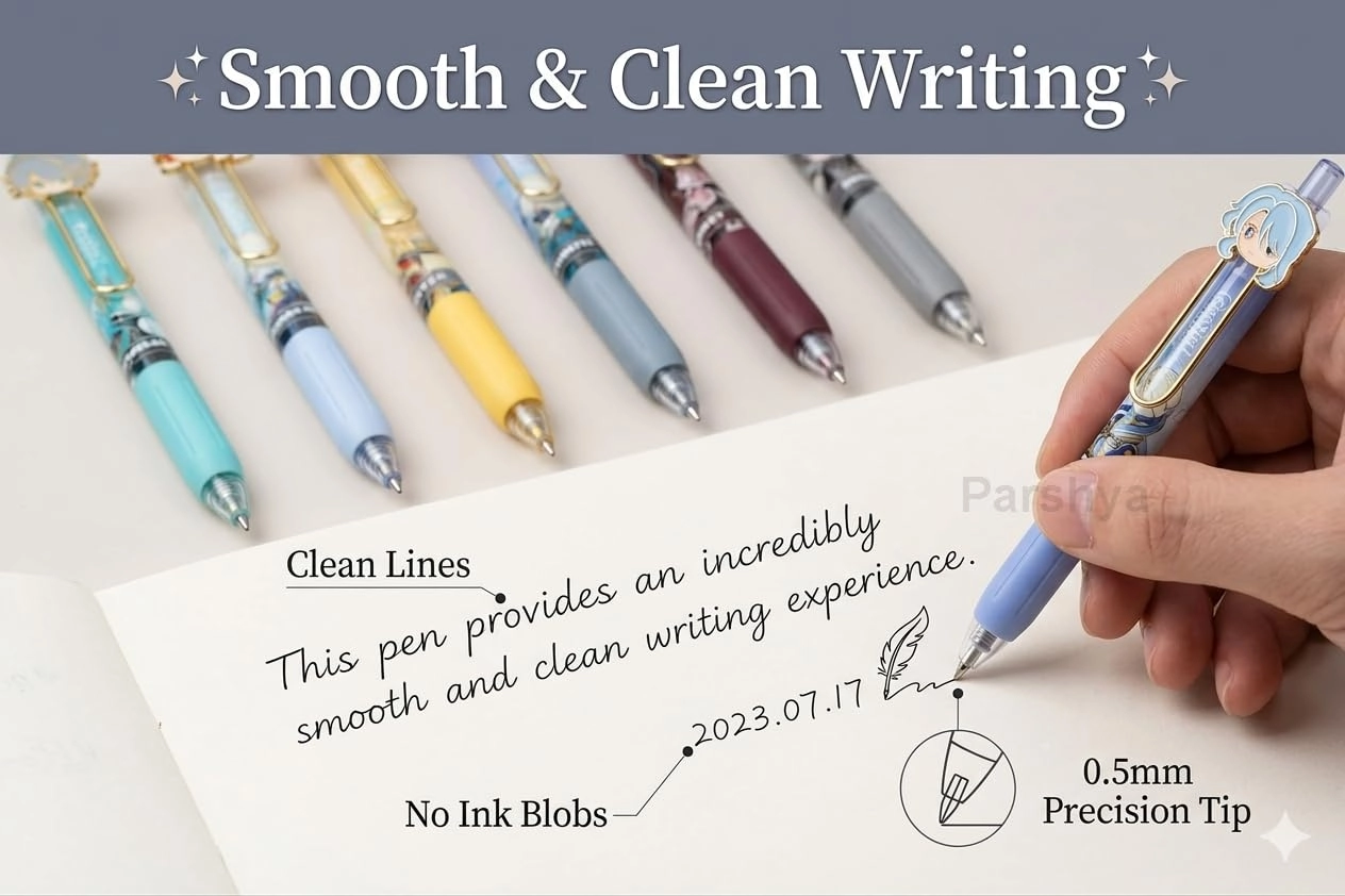 Anime Gel Pen Set - 6 Pcs 0.5mm