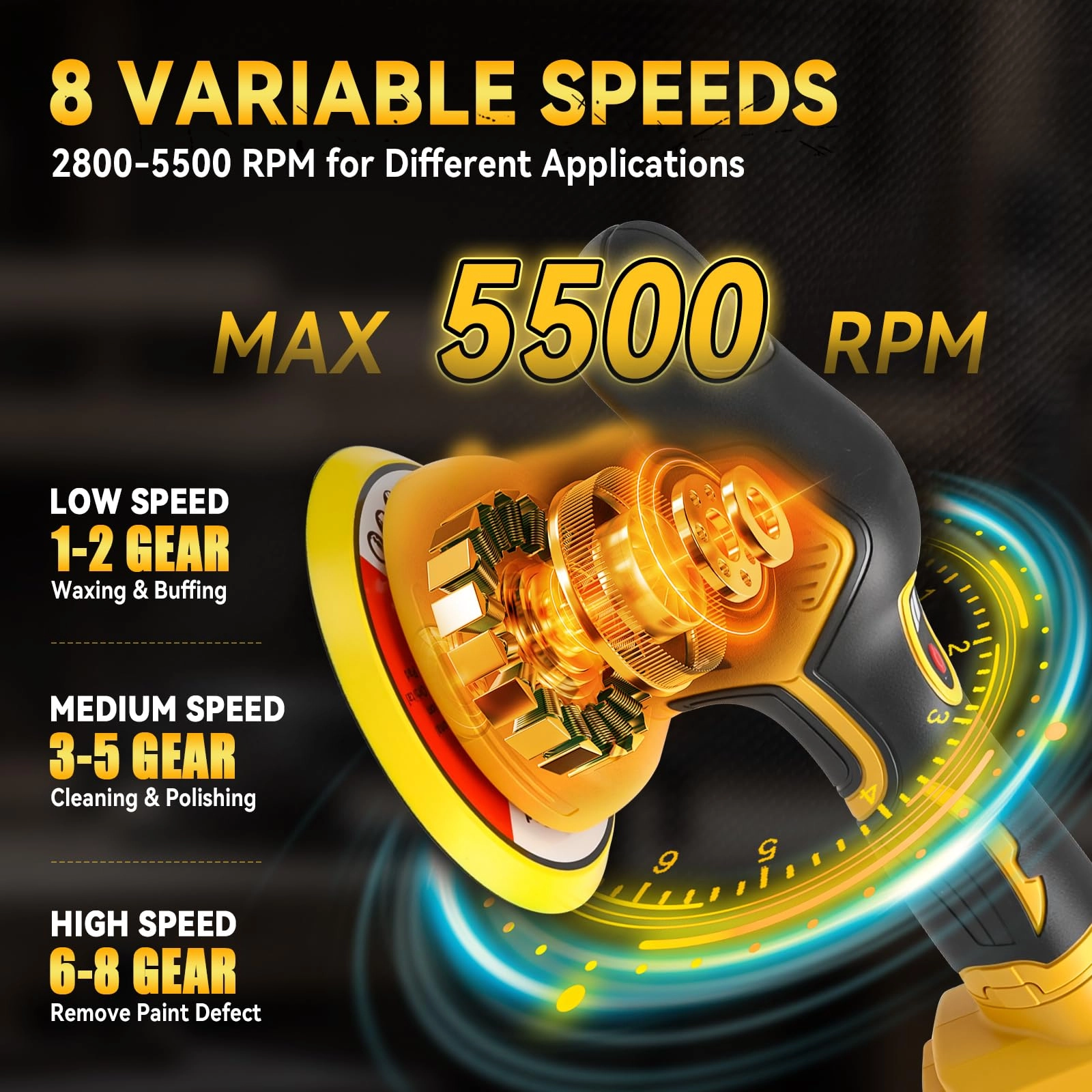 Car Buffer Polisher - 6 Inch