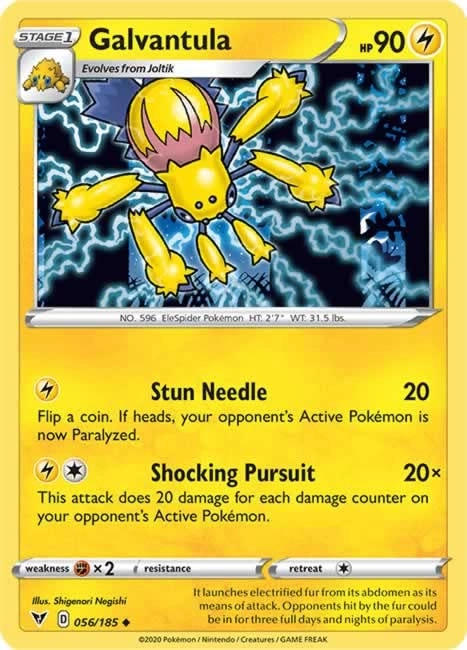 Pokémon Pokemon Galvantula 056/185 - English + Toploader