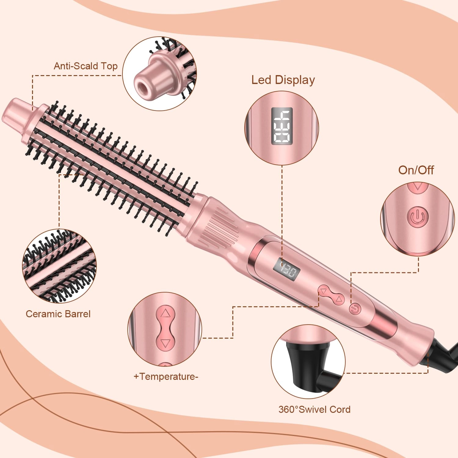 Heated Round Brush - 1 inch
