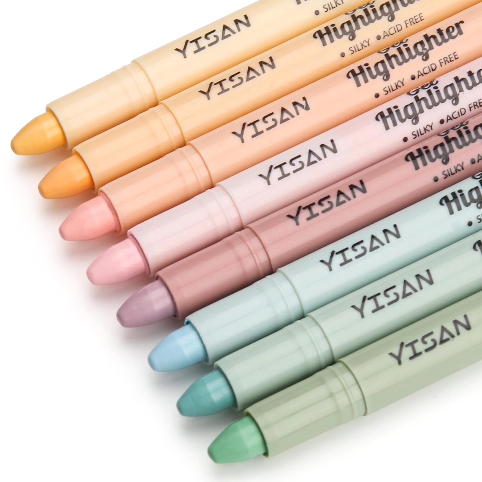 yisan Bible Highlighter - Pastel Blue, Pastel Green, Pastel Pink, Pastel Yellow, Pastel Orange, Pastel Purple, Pastel Red, Pastel Turquoise Fine