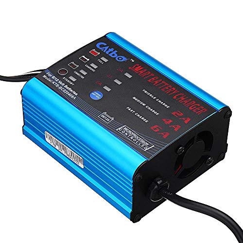 Motorcycle Automatic Battery Charger Maintainer - 6-12V 2A 4A 6A 2A, 4A, 6A