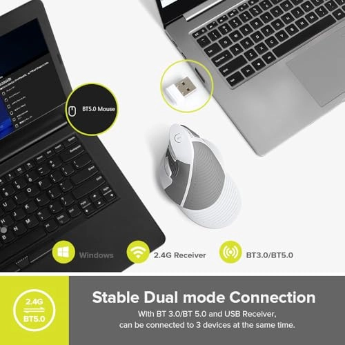 M618DB Vertical Ergonomic Mouse - Wireless