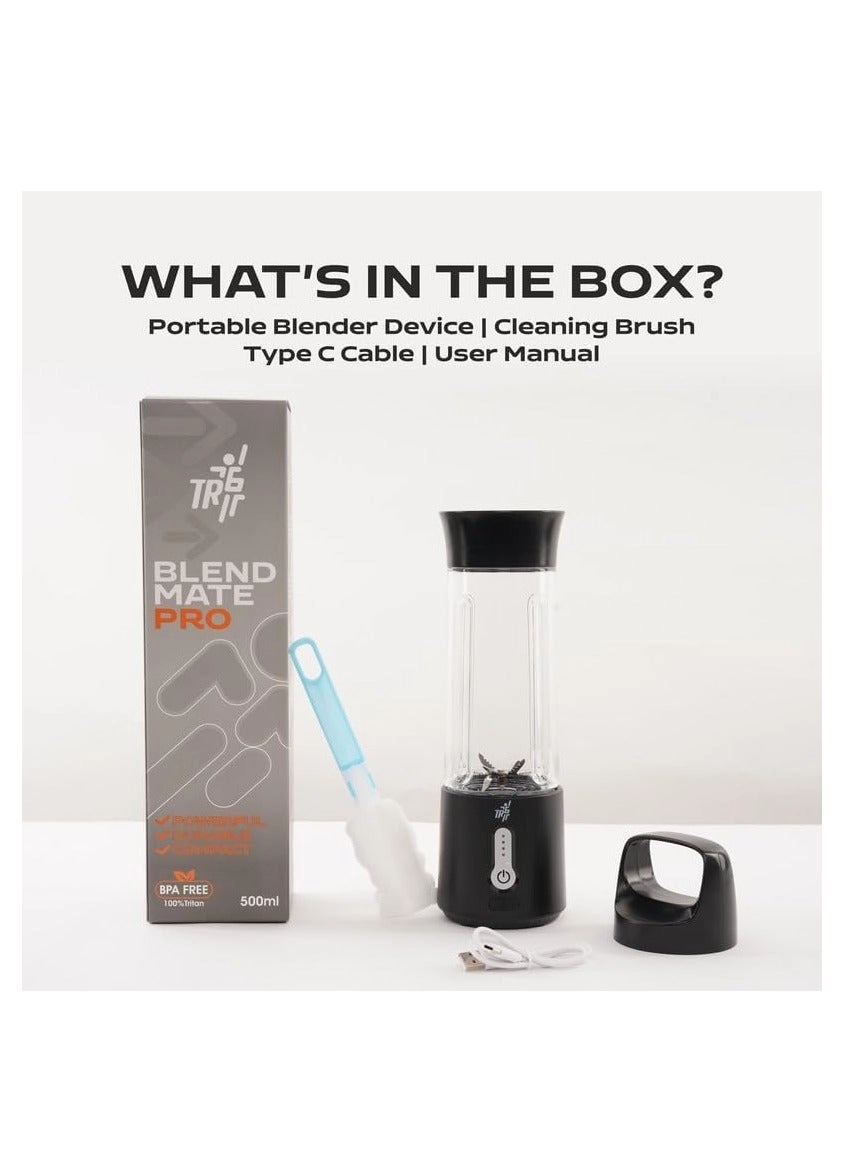 Blendmate Pro - Portable Blender USB-C 4000mAh Handle Lid (Grey)