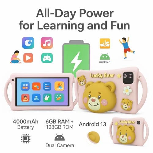 K6 Kids Tablet - 6GB 7 Inch 128GB