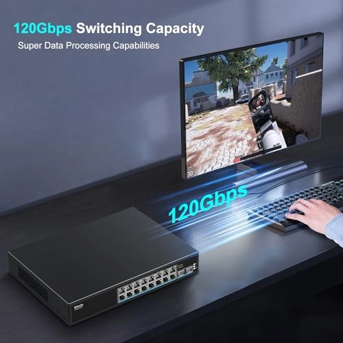 16x2.5G PoE+2x 10G SFP 16-ports