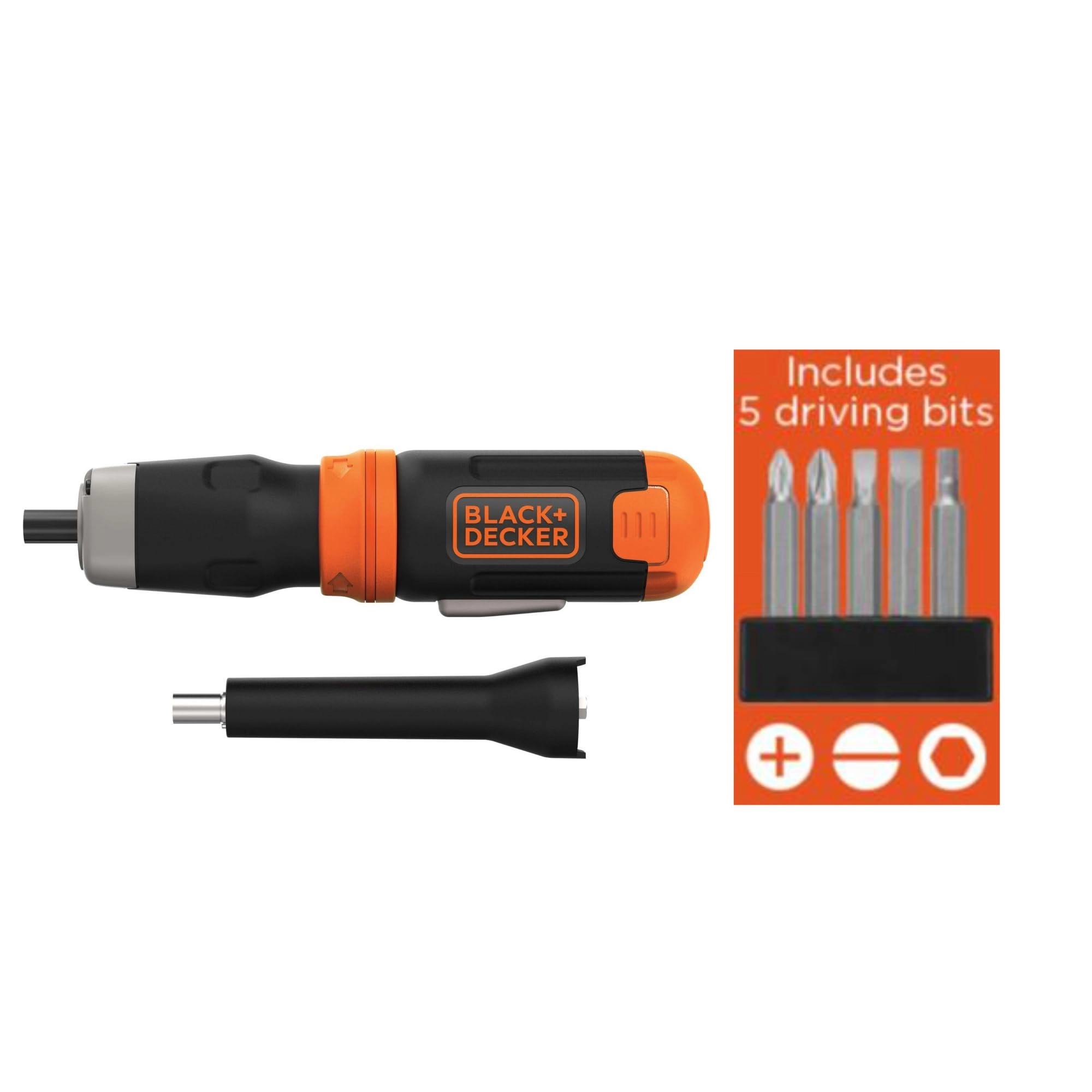Black & Decker Cordless Screwdriver - 220 RPM Integrated LED