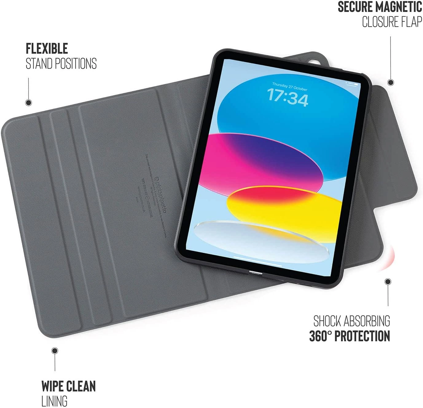 Rotating Folio Case with Multiple Viewing Angles for iPad 10.9-inch (10th Gen)