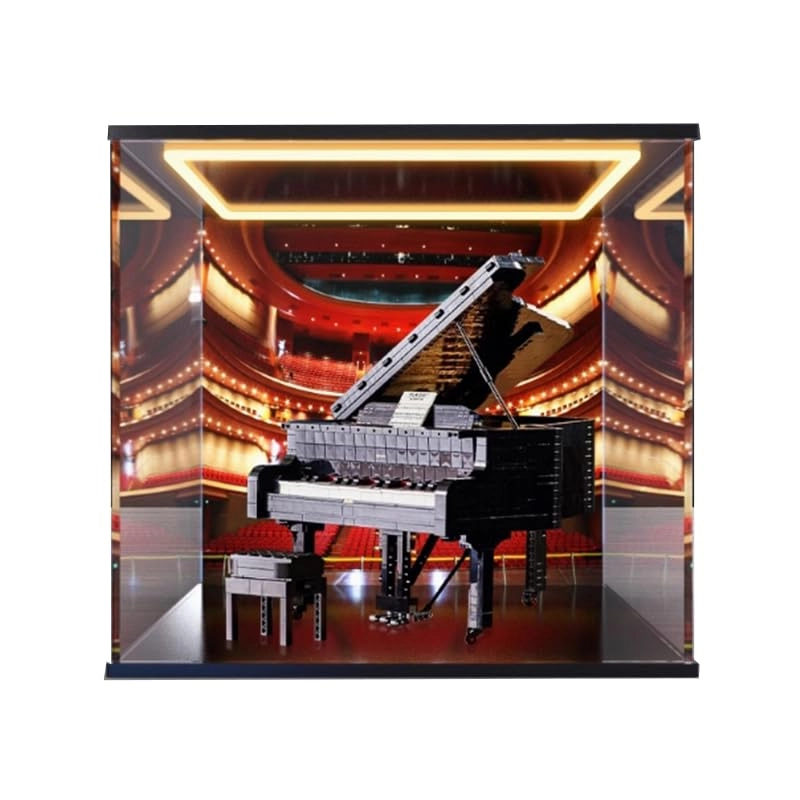 HCAEIOFJ Clear Acrylic Display Case (21323) - 50x40x45cm Background+top Light