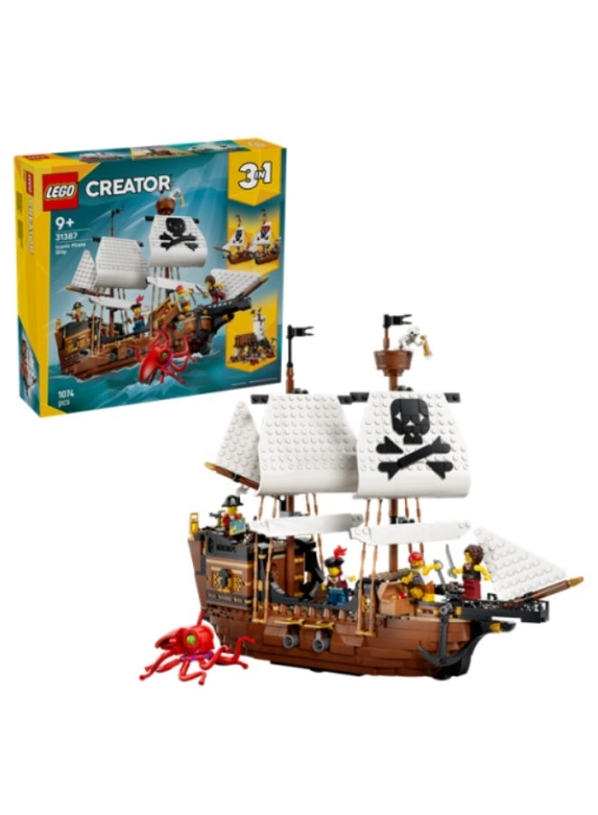LEGO Iconic Pirate Ship - 4 pirates and 1 skeleton