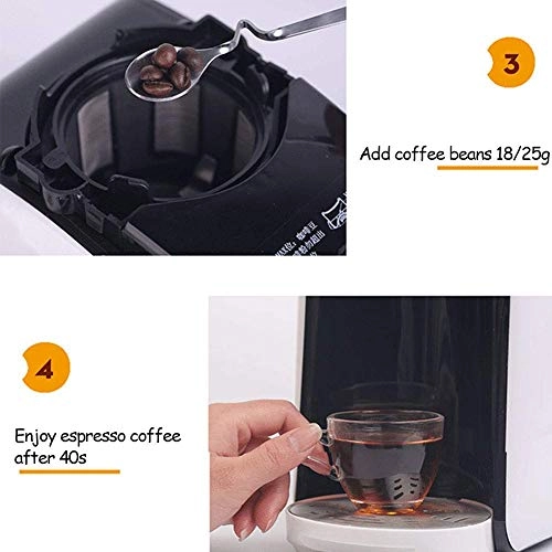 Filter Coffee Maker - Bean to Cup Integrated Grinder Reusable Stainless Steel Filter