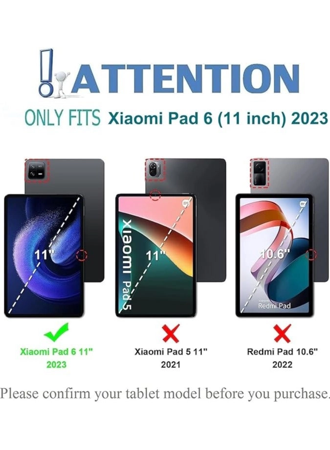 Keyboard Case with Magnetically Detachable Wireless Bluetooth Keyboard for Pad 6 / Pad 6 Pro 11-inch (2023)