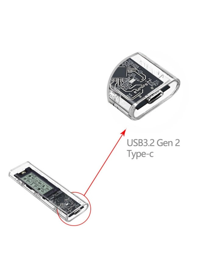M.2 SSD Enclosure - NVMe SATA Dual Protocol 10Gbps USB-C/A