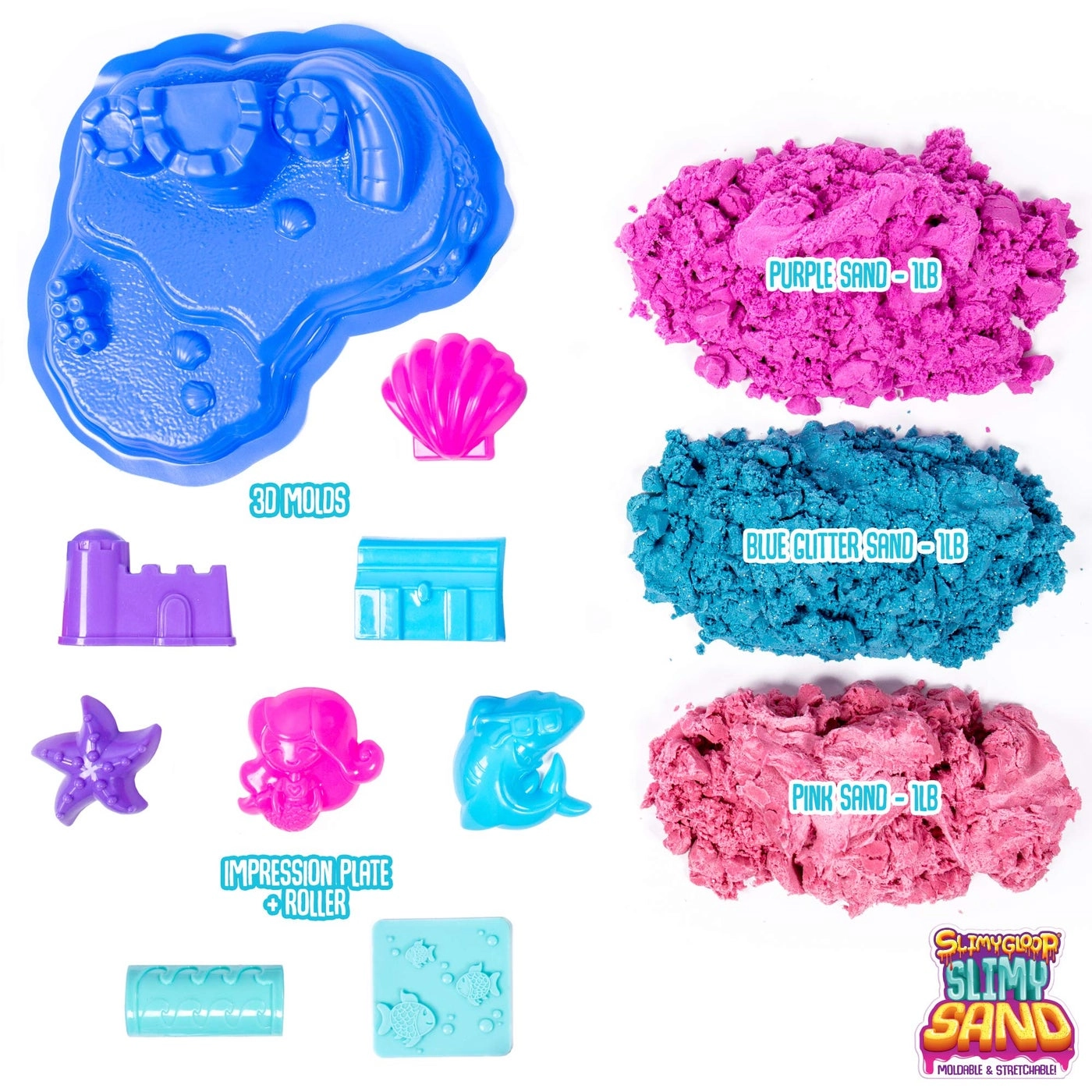 Sweet Treats - 2 Pounds 5 Colors 6 3D Molds