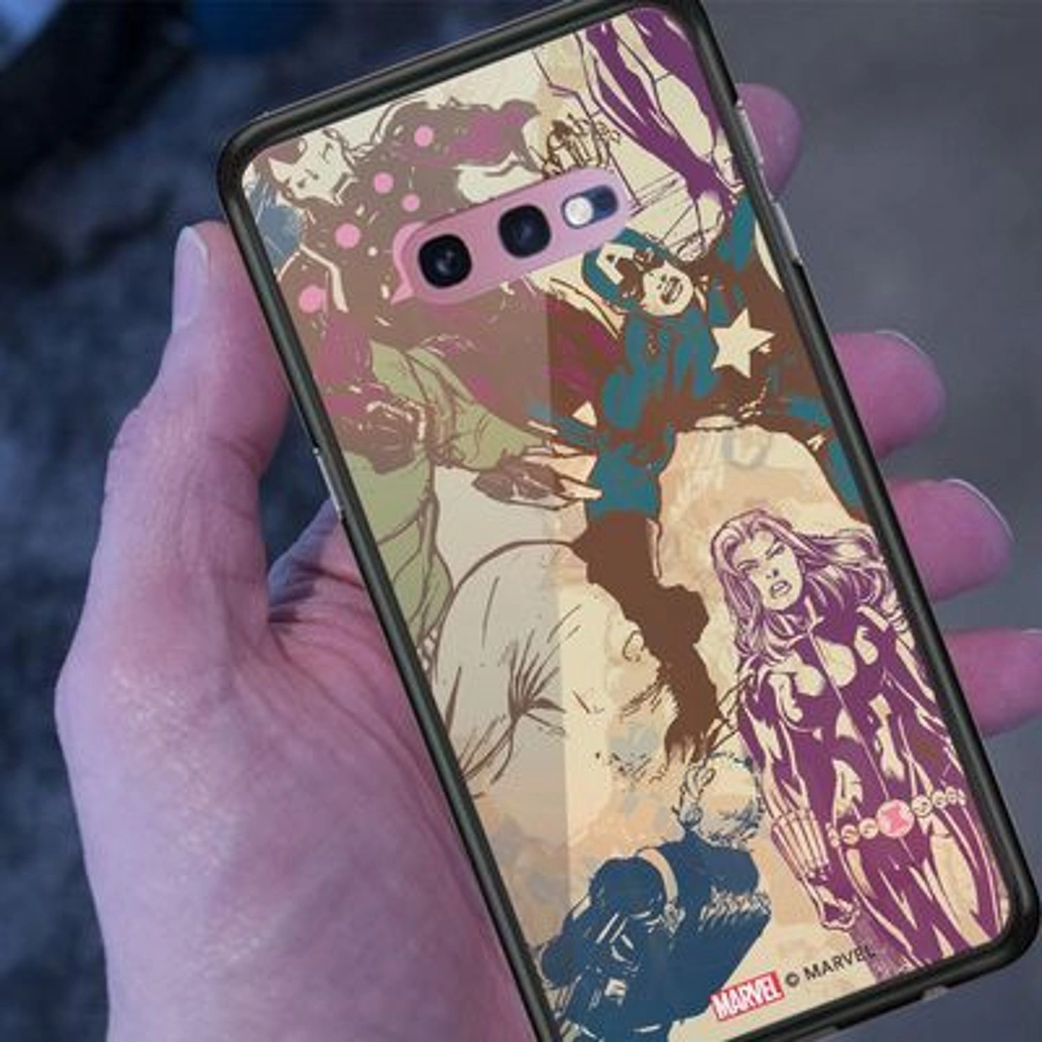 Earth'S Mightiest Heroes Back Case for Galaxy S10e