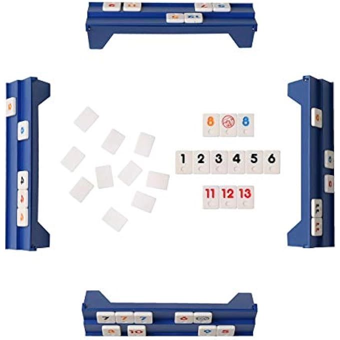 Mini Travel Rummy Game Set - 106 Standard Tiles Durable Travel Bag