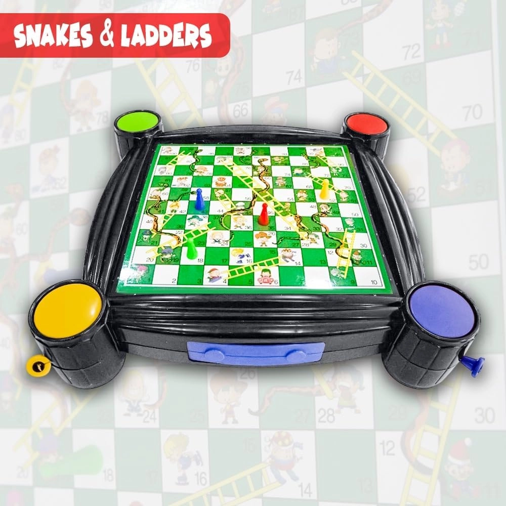 4 in 1 Family Board Games Set - Chess Checkers Ludo