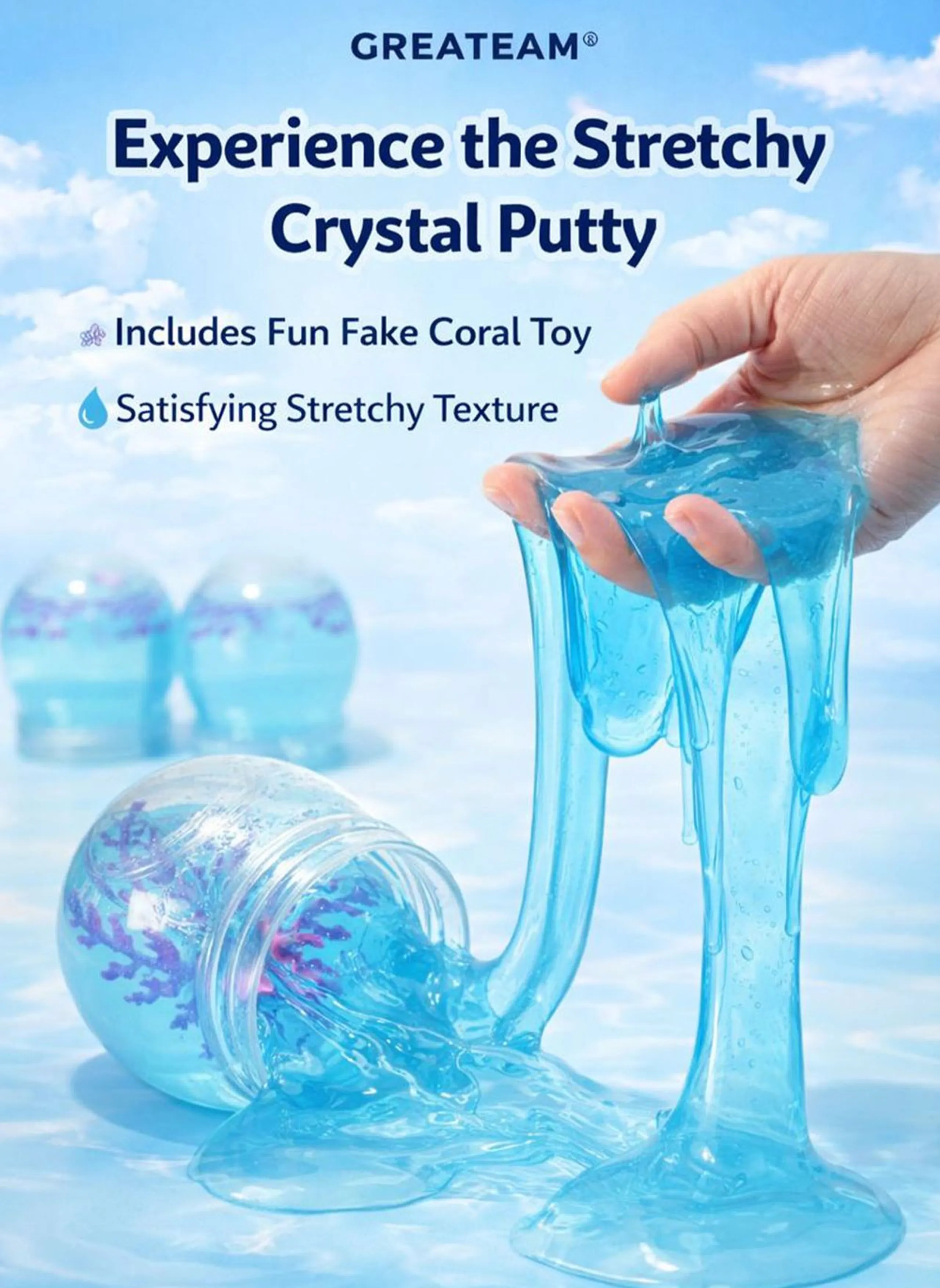 Soft Crystal Slime Putty - 3+ years 12 pcs