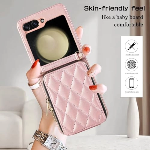 Miagon Folio Case for Samsung Galaxy Z Flip 5