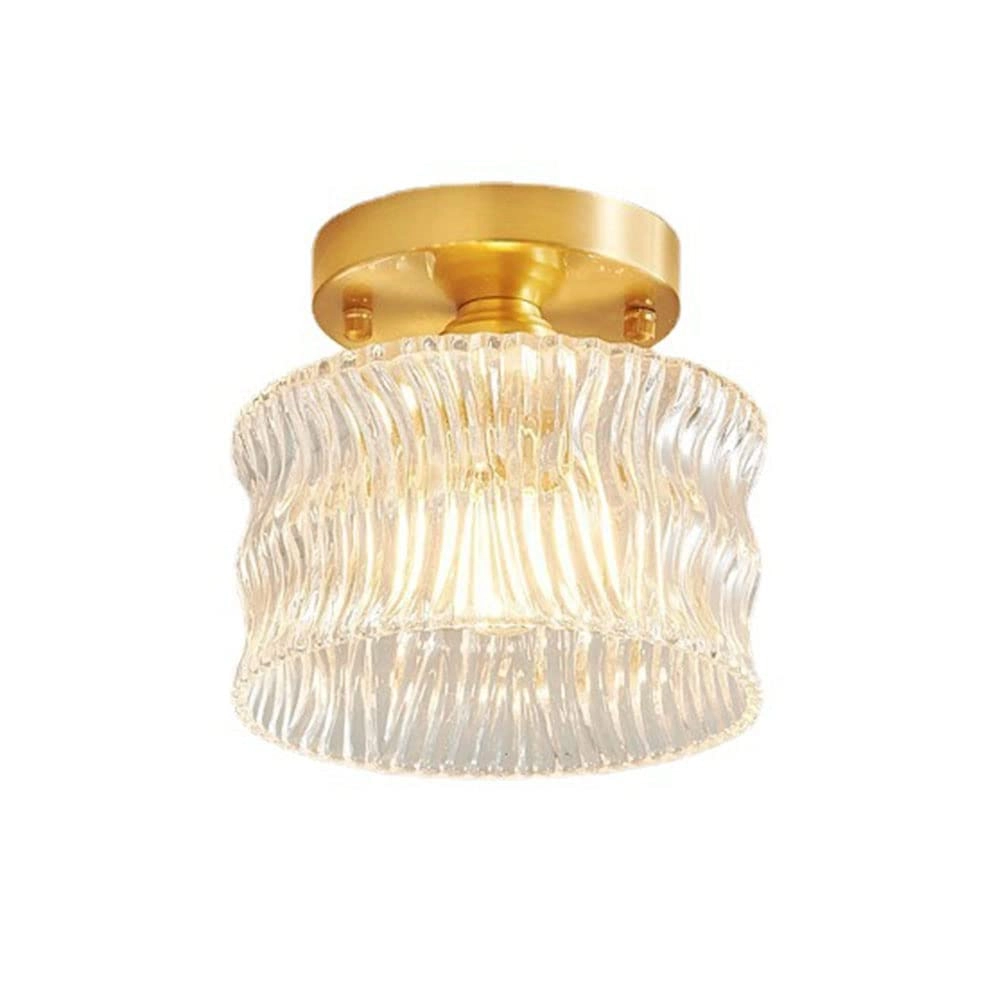 JANXLE Mid Century Modern Ceiling Light - E14 Base Glass Copper 1 Light