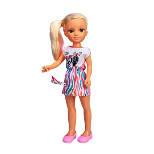 Nancy Fashion Doll - Blonde Colourful Zebra Print mask Ages 3+