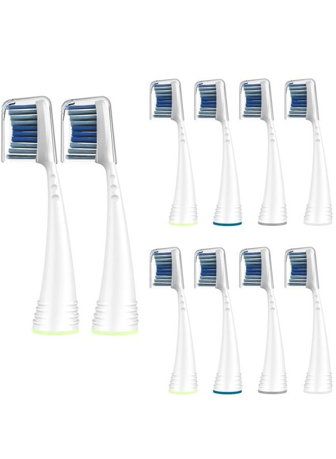 FreFeel Replacement Toothbrush Heads - White 10 Count