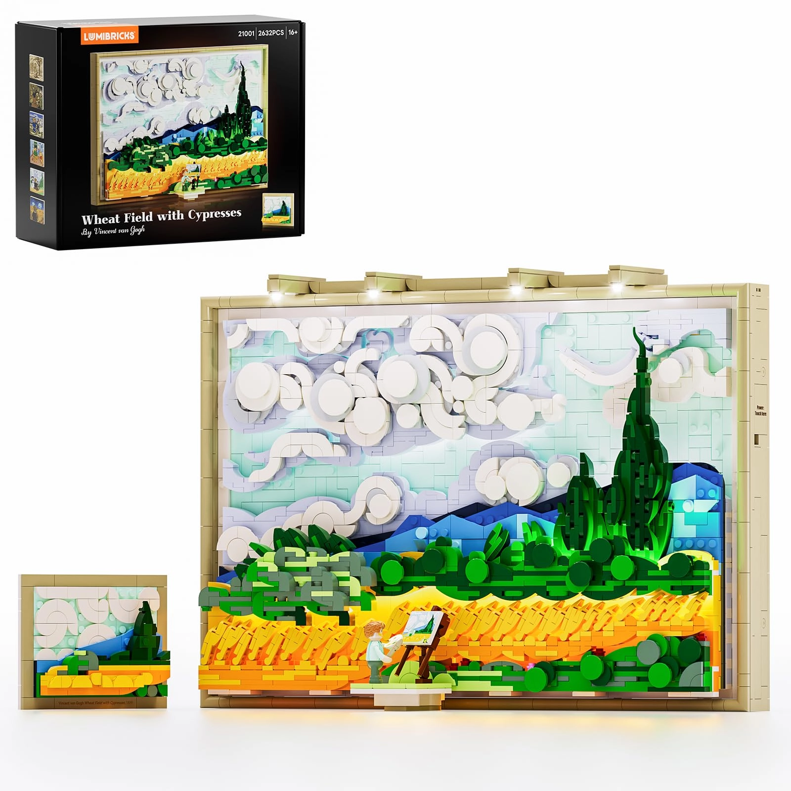 Lumibricks Wheat Field with Cypress Trees - 2632 pcs
