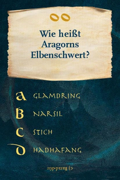 The Unofficial Quiz for Lord of the Rings Fans - Card Game (German)