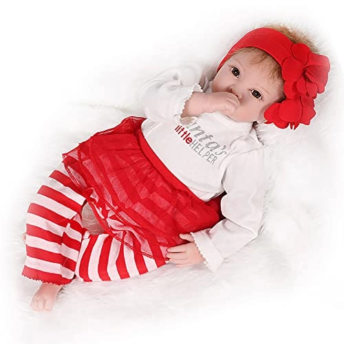 Reborn Baby Doll - 55cm Soft Silicone Limbs Cloth Body