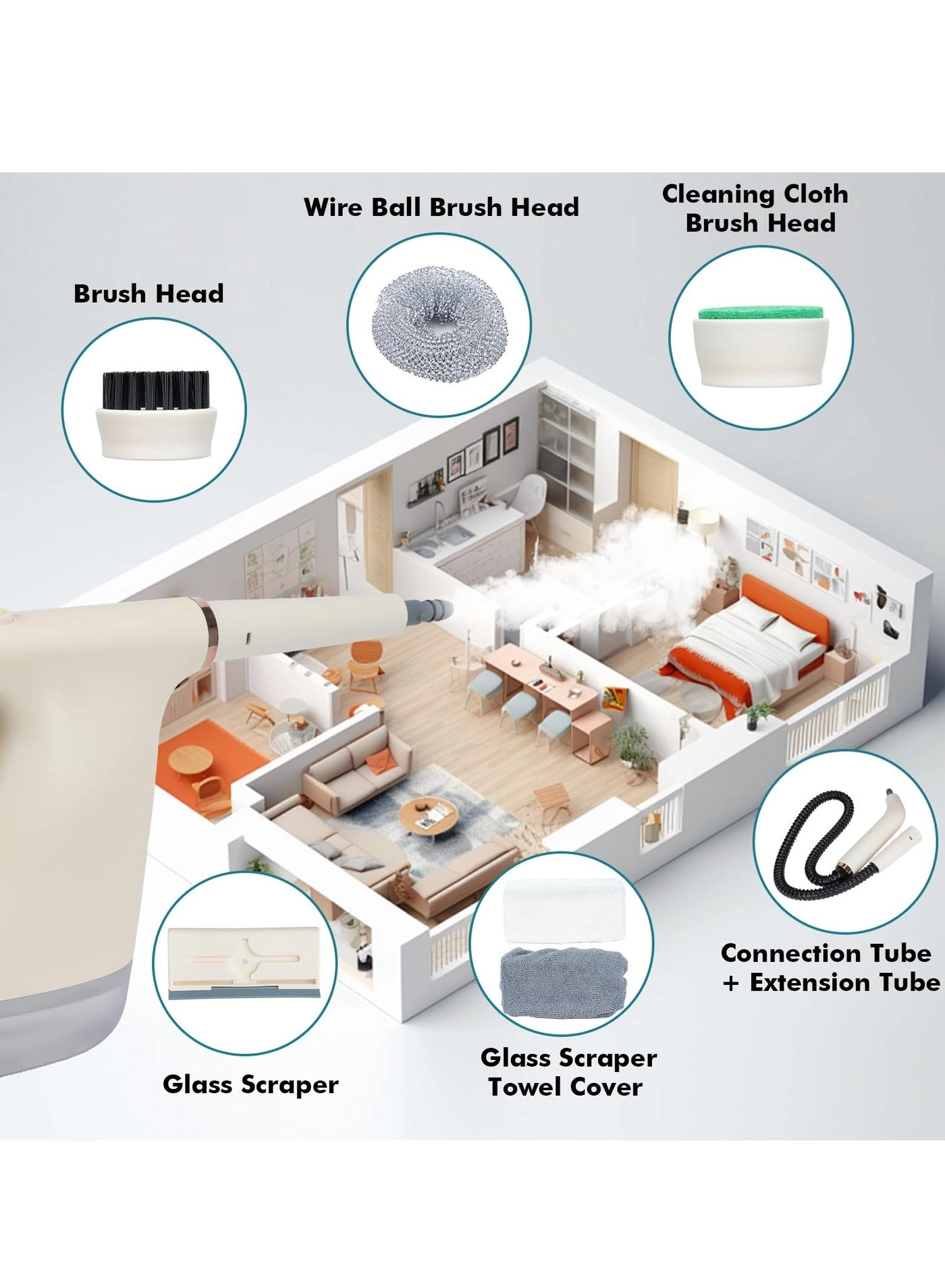 Handheld Steam Cleaner - 2.8-3.2Bar 350 ml