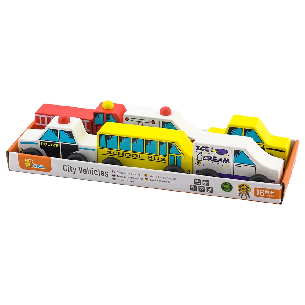 VIGA City Vehicles - 6pcs