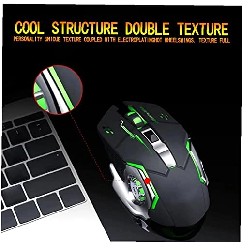 Q13 Rechargeable Silent LED Backlit Optical Gaming Mouse - USB
