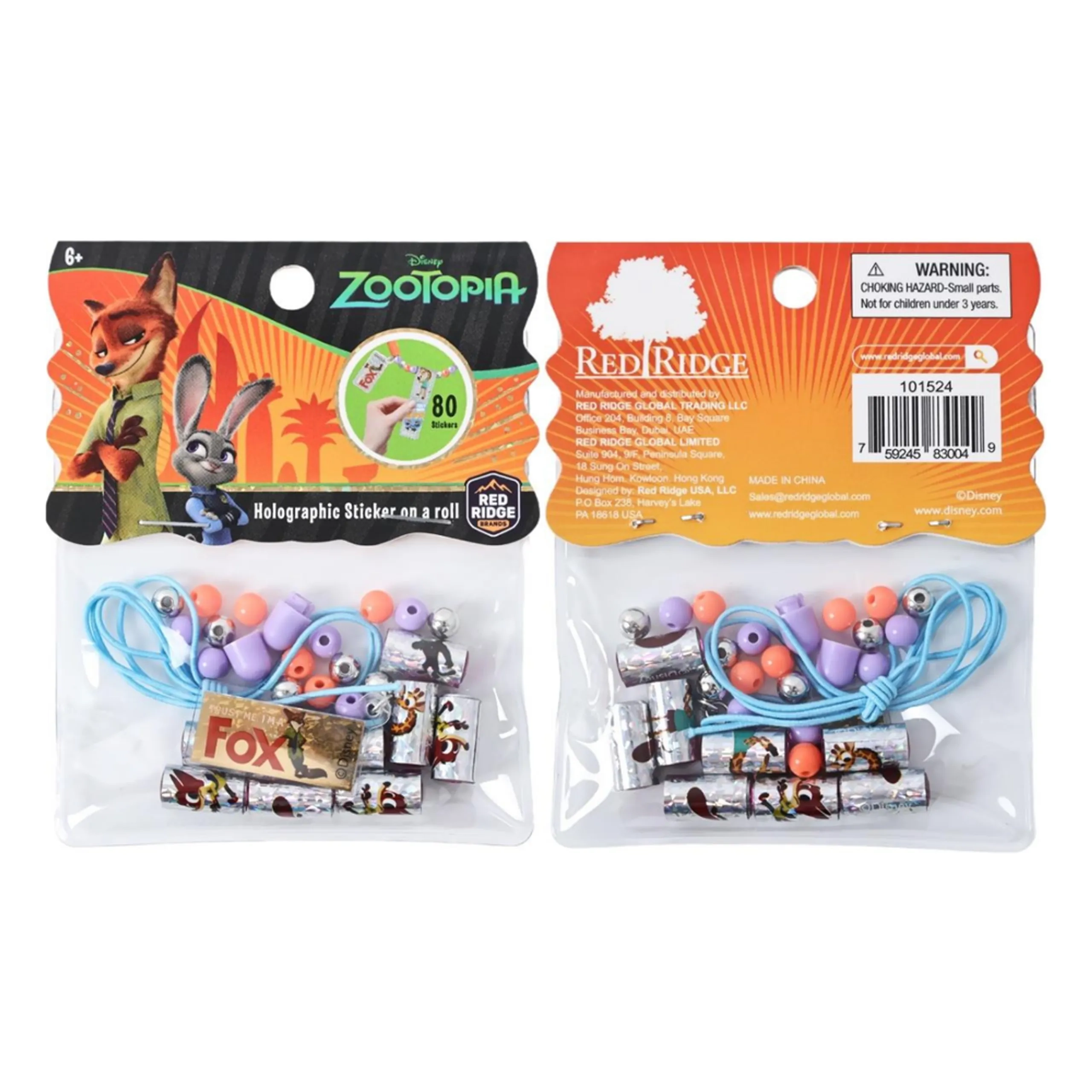 Zootopia Bracelet Making Craft Set - 6+ years 80 pcs