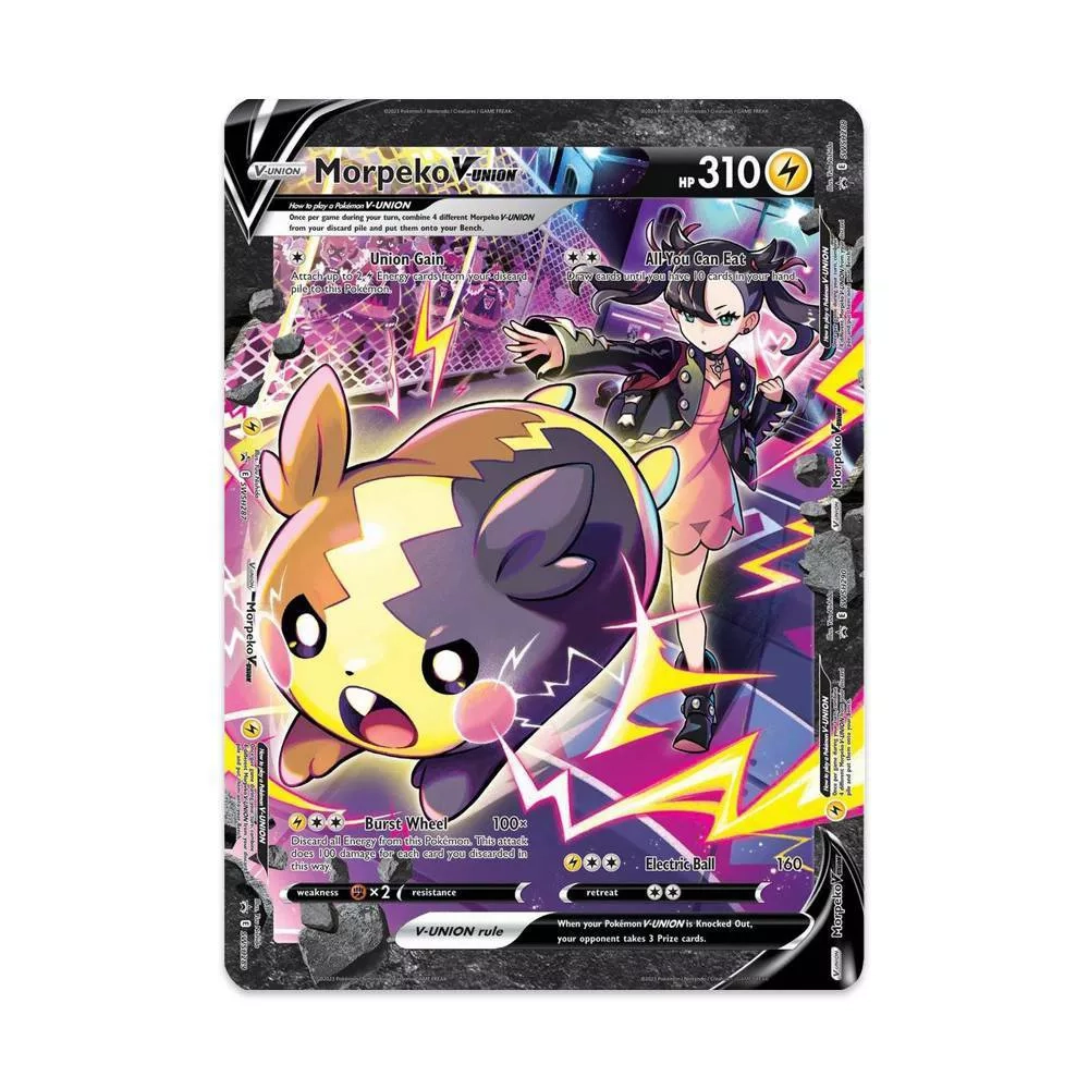 Crown Zenith Premium Playmat Collection - 5 Crown Zenith booster packs + Morpeko V-UNION - 4 etched promo cards
