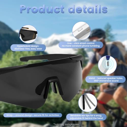 Smart Glasses - Polarized Bluetooth 5.3 Audio & Mic