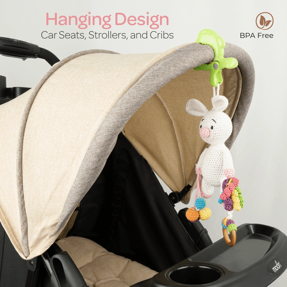 Crochet Ring Rattle Toy - Suitable for 0 month & above premium cotton yarn Tiger