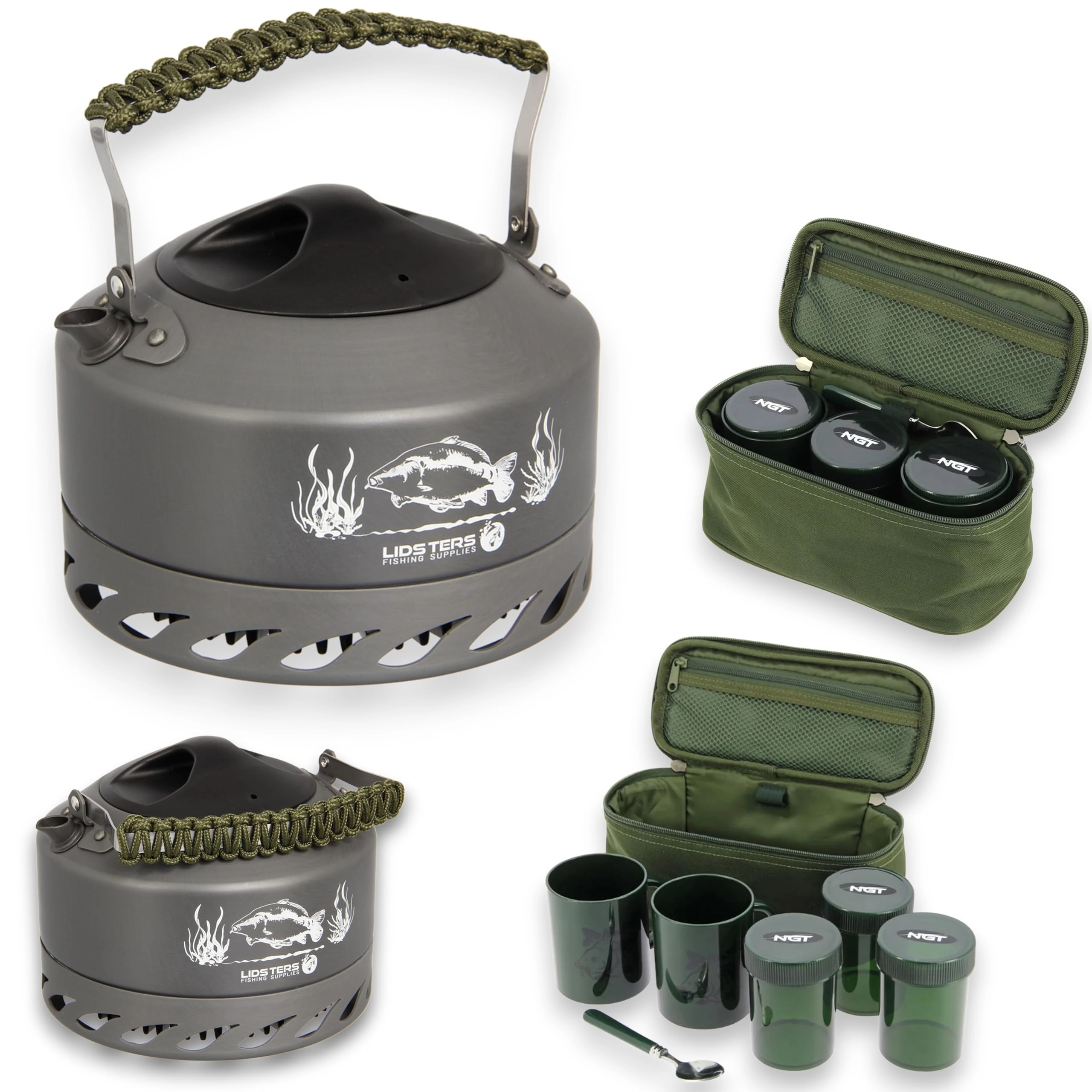 Lidsters fishing Quick Boil - 1.1 litres + NGT Brew Kit - 2 CUPS
