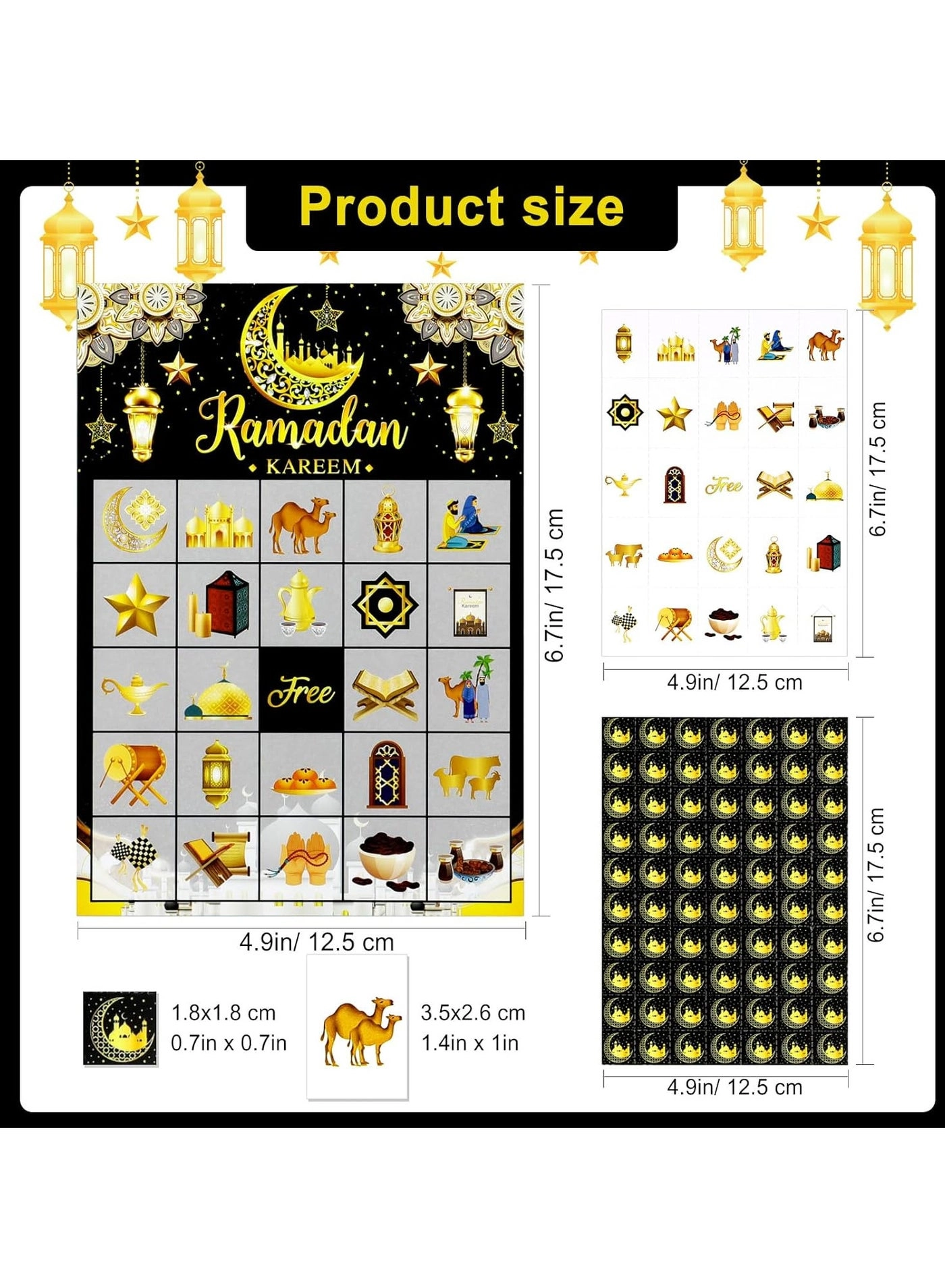 Ramadan Kareem Bingo Game Cards - 24 piece(s)