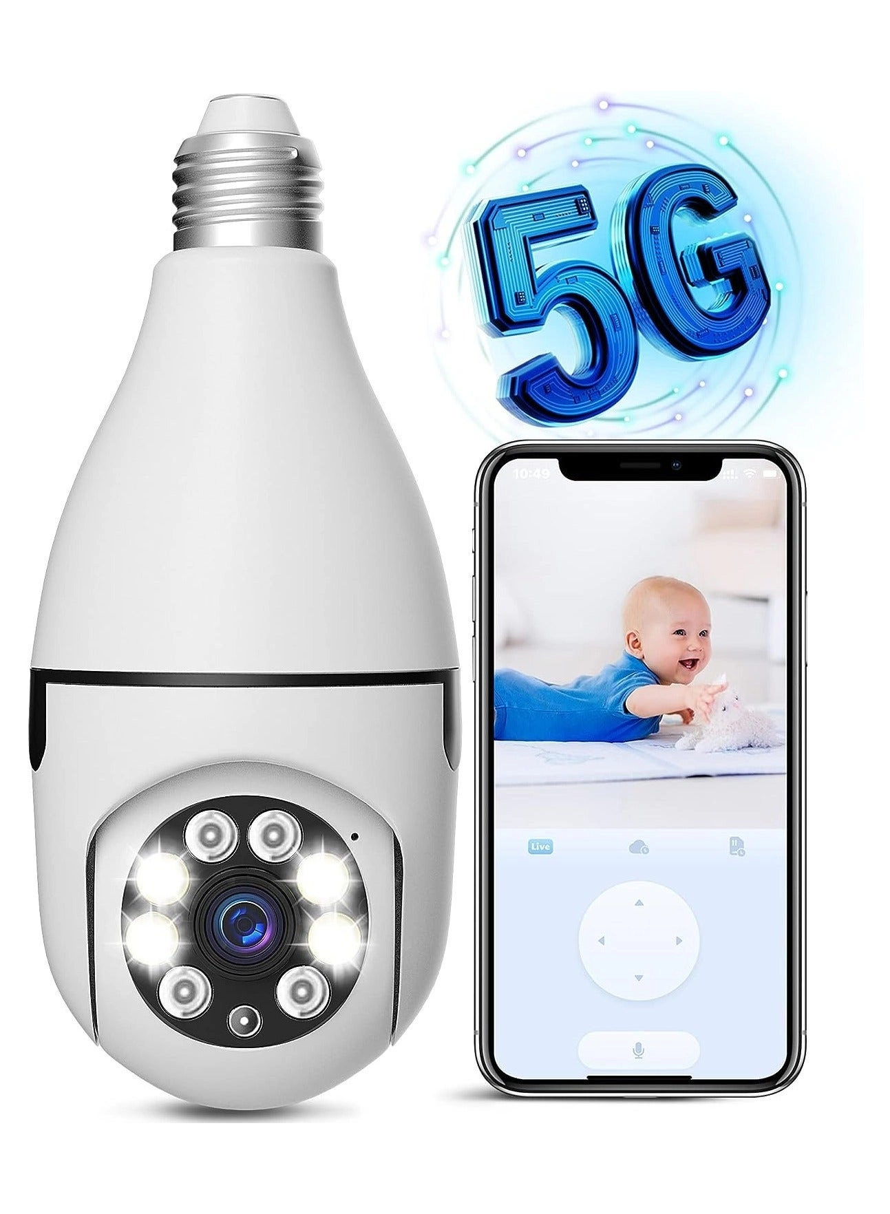 WiFi Light Bulb Camera 1080P