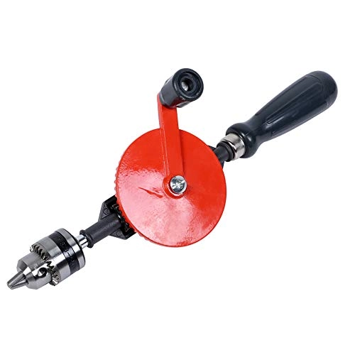 Manual Woodworking Hand Drill - 1/4in 3/8in Double Gear Drive