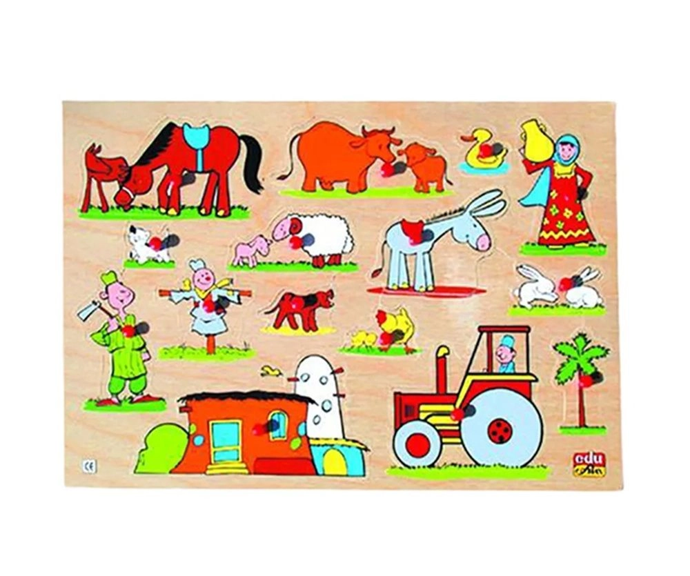 Edu Fun Egyptian Farm Double Sided Play Board Puzzle - 6 months