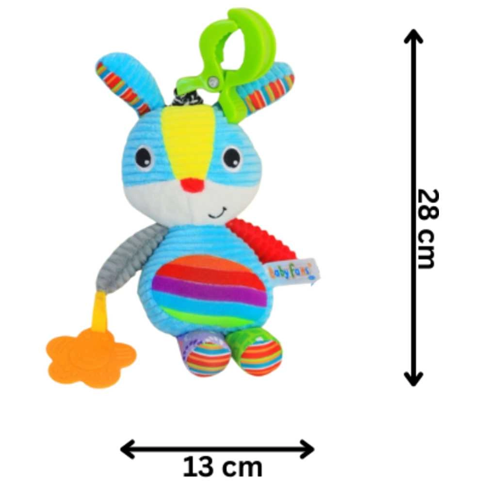 Mechanical Musical Bee Rattle + Vibrate & Voice Rabbit Toy - Suitable for 0 month & above 2