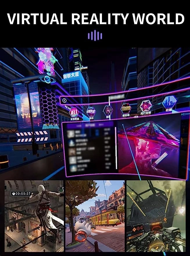 VR Glasses - Remote Control 3D 5.0-7.2 Inch