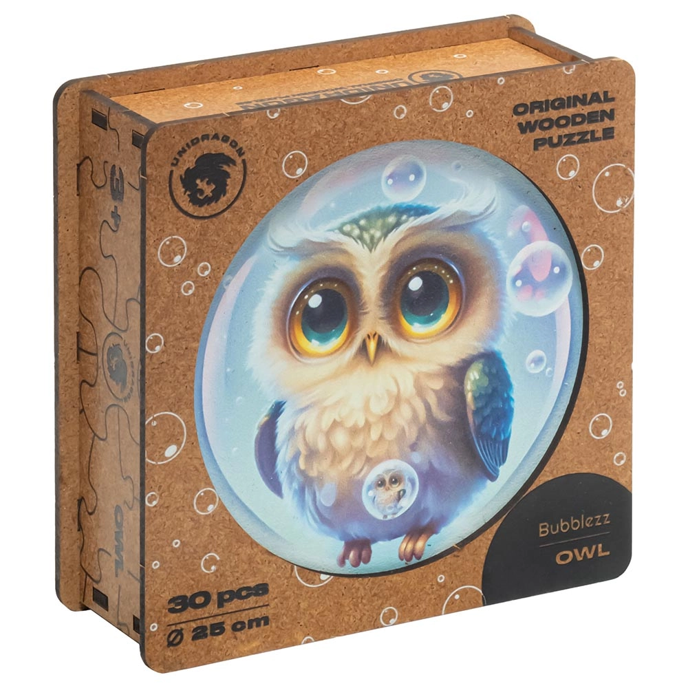 Owl Bubblezz Wooden Puzzle (4107390-Owl_Bubblezz) - 30 pcs