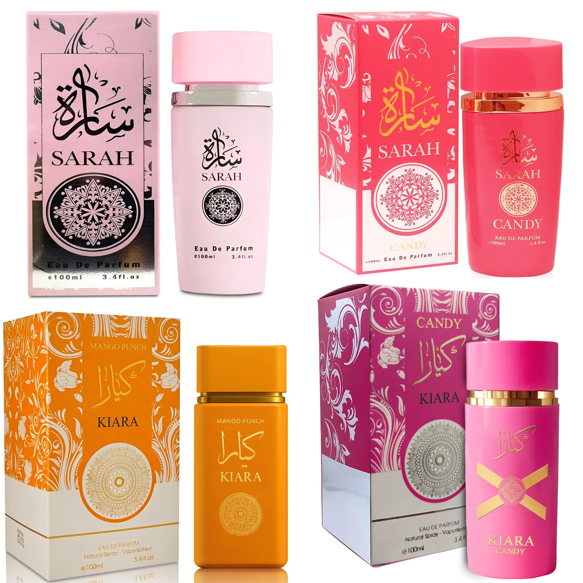 AFLUXE Choco Musk + Valentine Milano + La Vida Bella + Mon Amour Paris - Eau de Parfum 13.6 Fluid Ounces